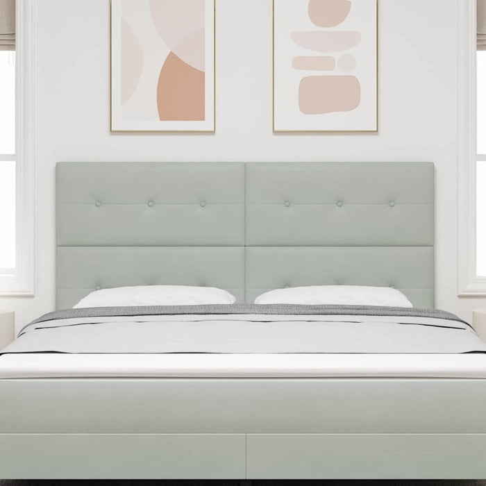 Tăblie cap cu headboard Gri deschis 180 cm Piele artificială - WALTI WALTI