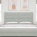 Tăblie cap cu headboard Gri deschis 180 cm Piele artificială - WALTI WALTI