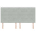 Tăblie cap cu headboard Gri deschis 180 cm Piele artificială - WALTI WALTI