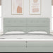 Tăblie cap cu headboard Gri deschis 200 cm Piele artificială - WALTI WALTI