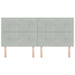 Tăblie cap cu headboard Gri deschis 200 cm Piele artificială - WALTI WALTI