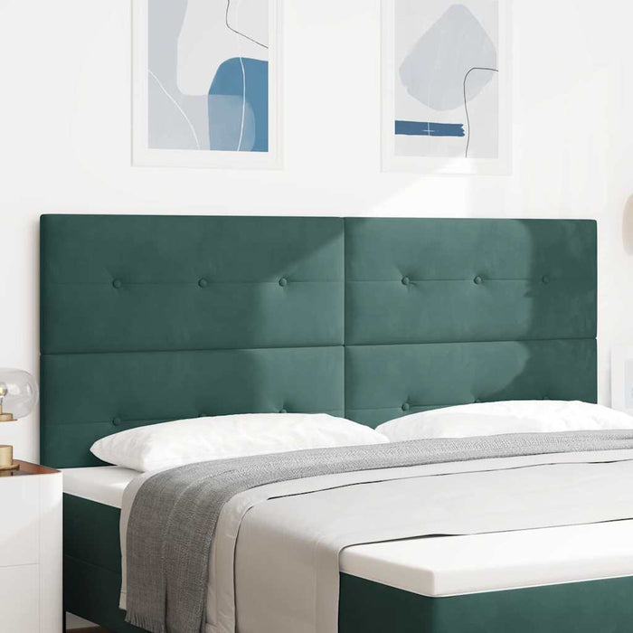 Tăblie cap cu headboard Verde închis 200 cm Piele artificială - WALTI WALTI