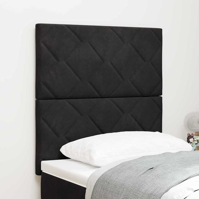 Tăblie cap Negru 80 cm Catifea WALTI