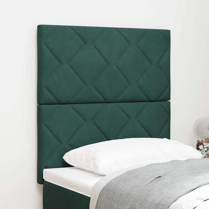 Tăblie cap Verde închis 80 cm Catifea WALTI