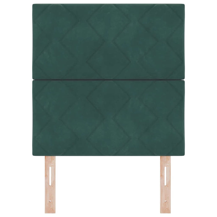 Tăblie cap Verde închis 80 cm Catifea WALTI
