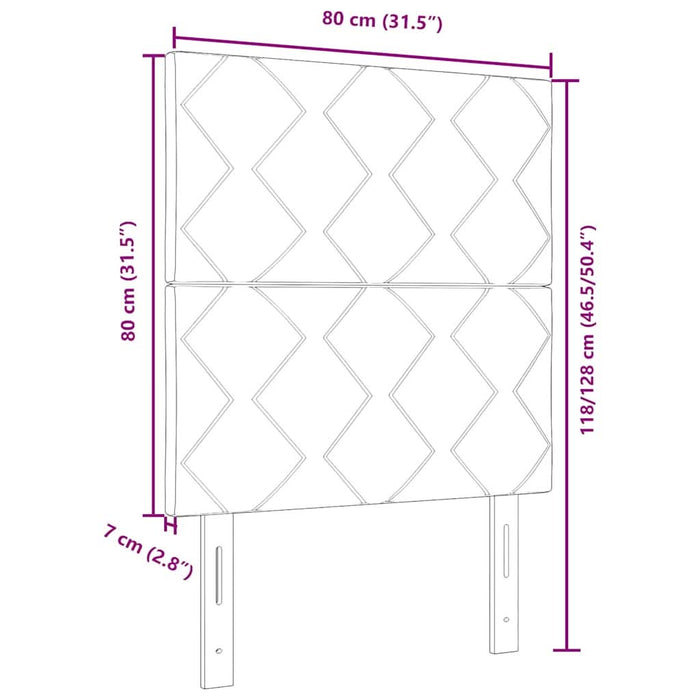 Tăblie cap cu headboard Roz 80 cm Catifea - WALTI WALTI