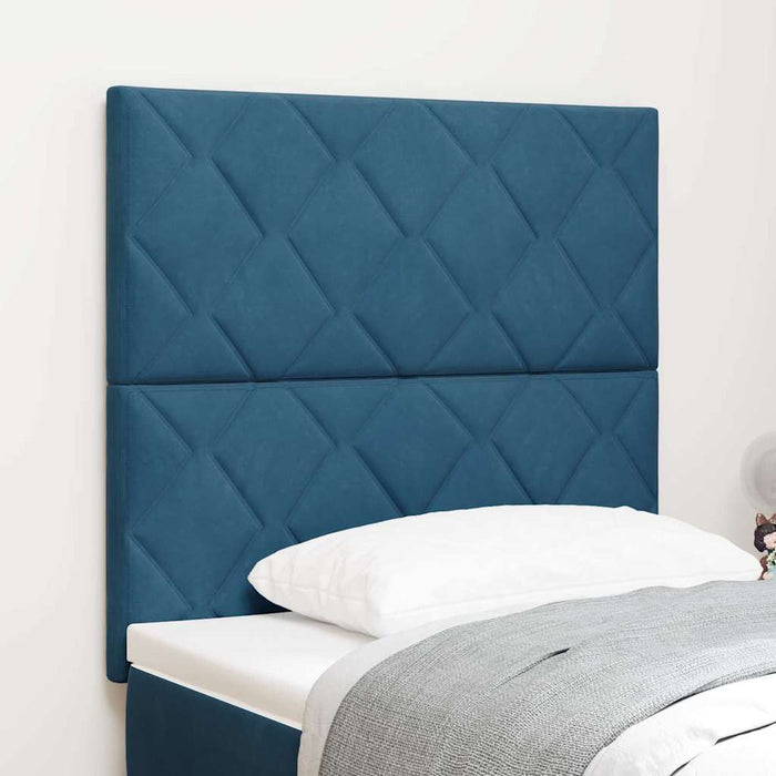 Tăblie cap cu headboard Albastru închis 90 cm Catifea - WALTI WALTI
