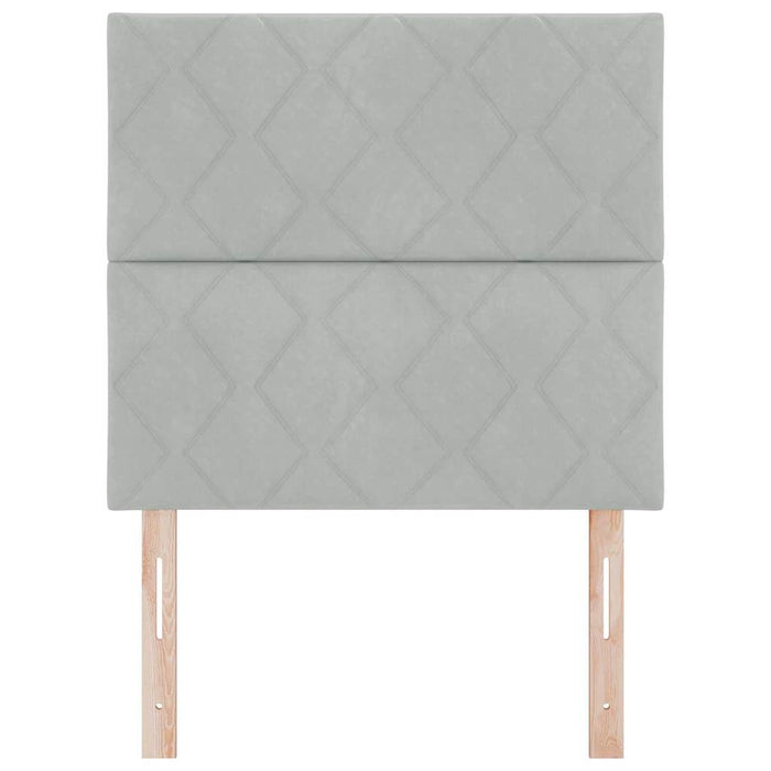 Tăblie cap Gri deschis 100 cm Catifea WALTI