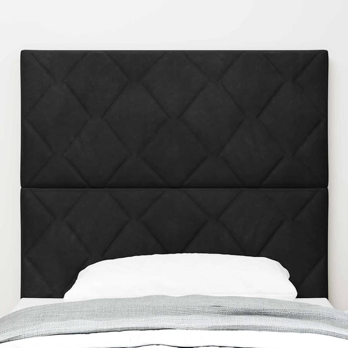 Tăblie cap Negru 100 cm Catifea WALTI