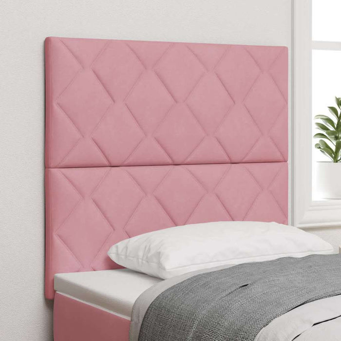 Tăblie cap Roz 100 cm Catifea WALTI