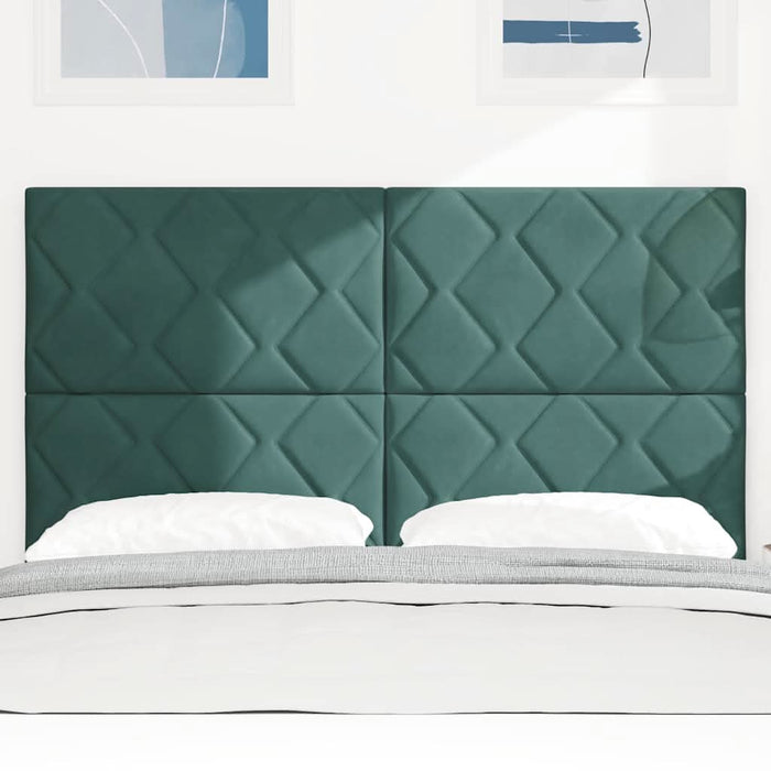 Tăblie cap cu headboard Verde închis 144 cm Catifea - WALTI WALTI