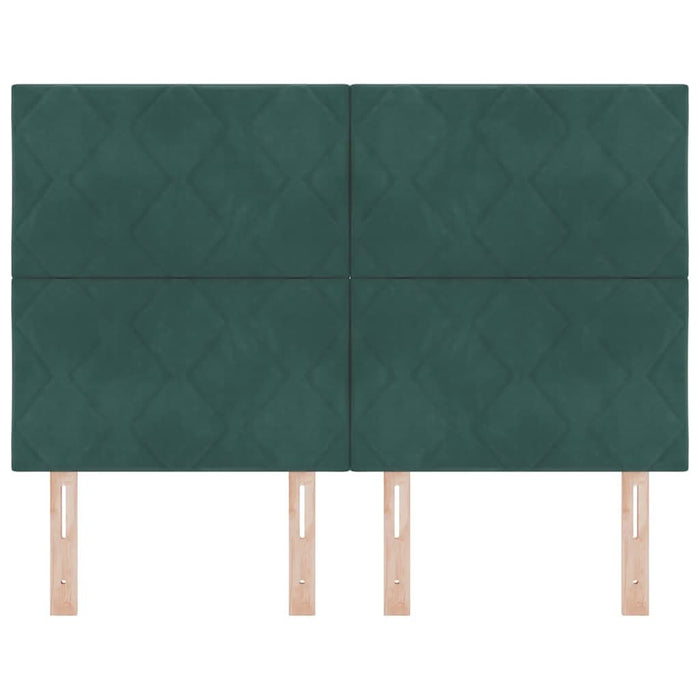 Tăblie cap cu headboard Verde închis 144 cm Catifea - WALTI WALTI