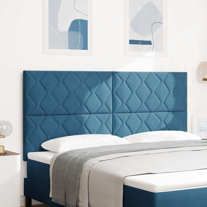 Tăblie cap cu headboard Albastru închis 180 cm Catifea - WALTI WALTI