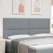 Tăblie cap cu headboard Gri deschis 200 cm Piele artificială - WALTI WALTI
