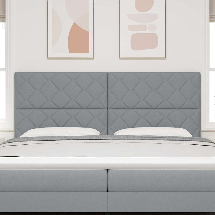 Tăblie cap cu headboard Gri deschis 200 cm Piele artificială - WALTI WALTI