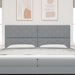 Tăblie cap cu headboard Gri deschis 200 cm Piele artificială - WALTI WALTI
