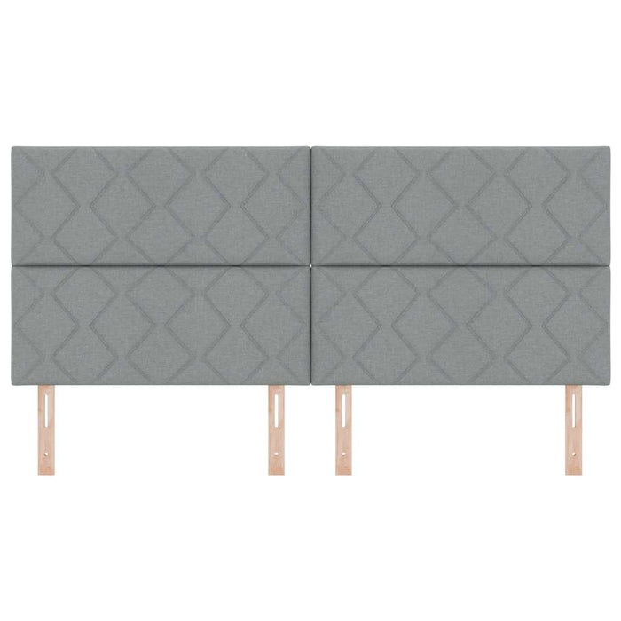 Tăblie cap cu headboard Gri deschis 200 cm Piele artificială - WALTI WALTI