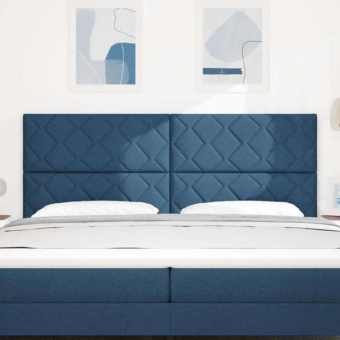 Tăblie din Țesătură Geometric Manual albastru 200 cm țesătură - WALTI WALTI