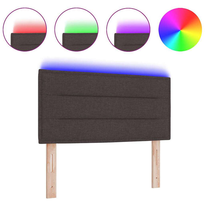 Tăblie LED cu lumini cu bandă LED Maro închis 80 cm țesătură - WALTI WALTI
