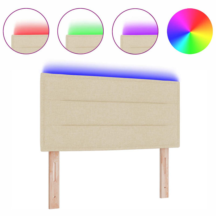 Tăblie LED cu lumini cu bandă LED Manual Crem 80 cm Poliester - WALTI WALTI
