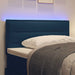Tăblie LED cu benzi LED cu headboard albastru 80 cm țesătură - WALTI WALTI