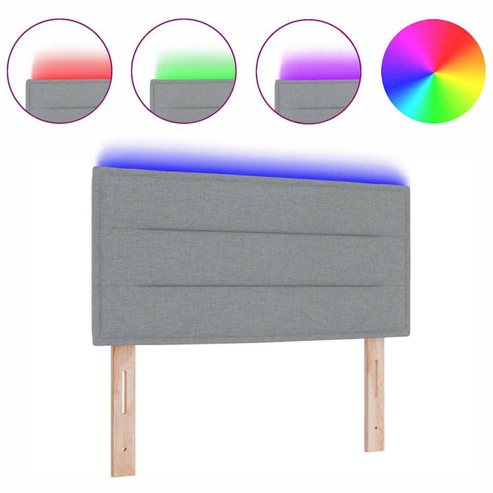 Tăblie LED cu lumini cu bandă LED Gri deschis 90 cm țesătură - WALTI WALTI