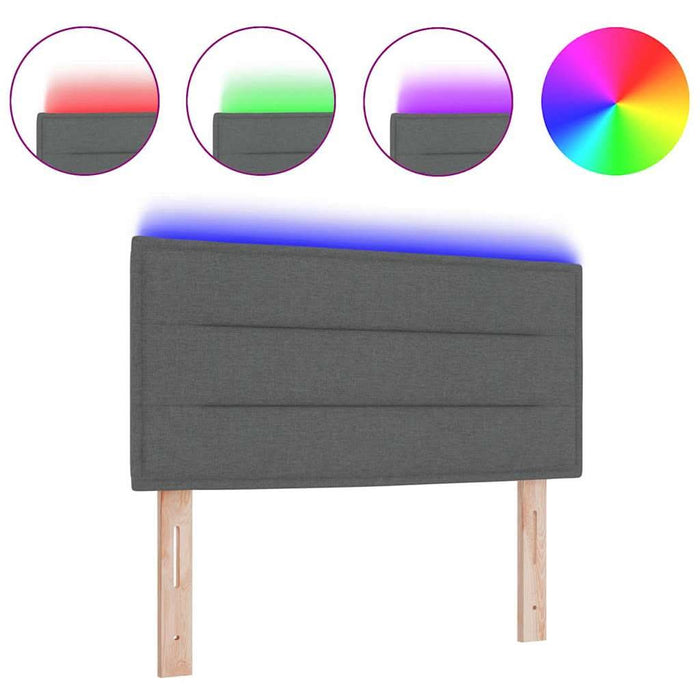 Tăblie LED cu lumini cu bandă LED Gri închis 90 cm țesătură - WALTI WALTI