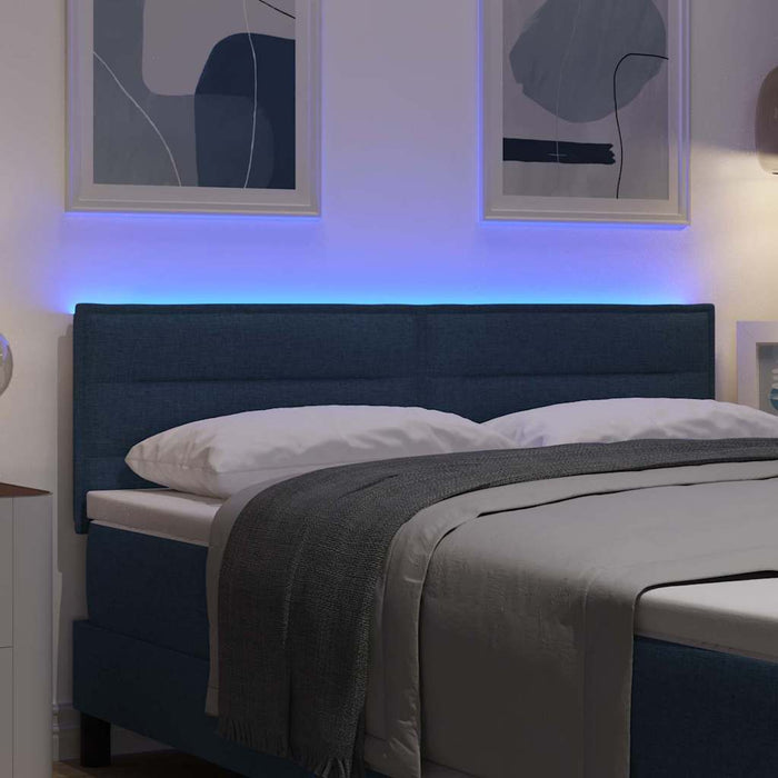 Tăblie LED cu lumini cu bandă LED albastru 144 cm Poliester - WALTI WALTI