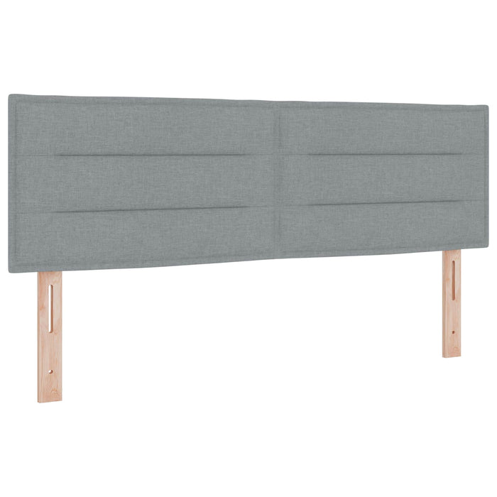 Tăblie LED cu lumini cu bandă LED Gri deschis 160 cm Poliester - WALTI WALTI