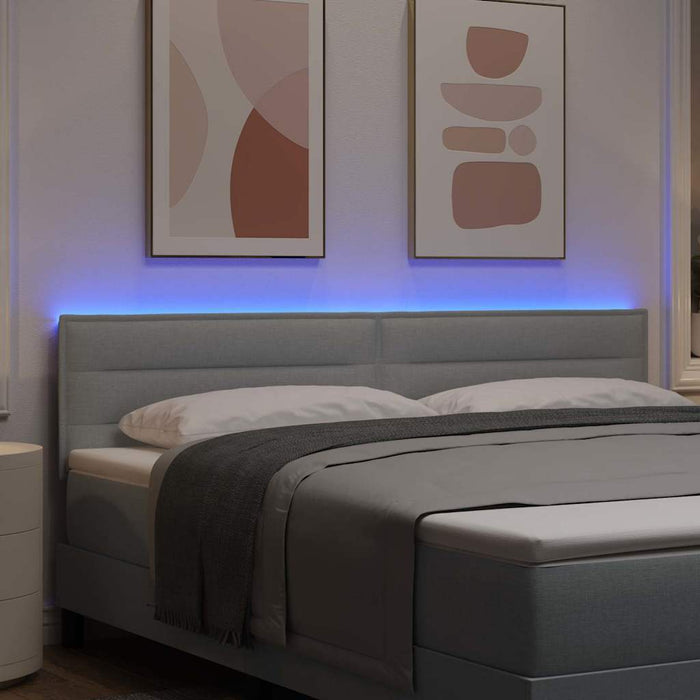 Tăblie LED cu benzi LED Manual Gri deschis 180 cm țesătură WALTI