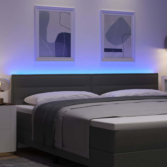 Tăblie LED cu lumini cu bandă LED Gri închis 200 cm Poliester - WALTI WALTI