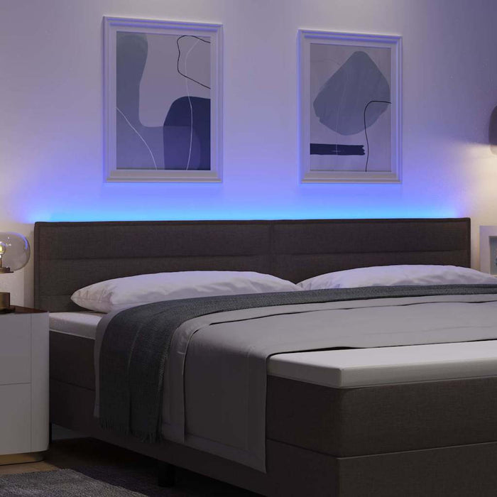 Tăblie LED cu lumini cu bandă LED Maro închis 200 cm Poliester - WALTI WALTI