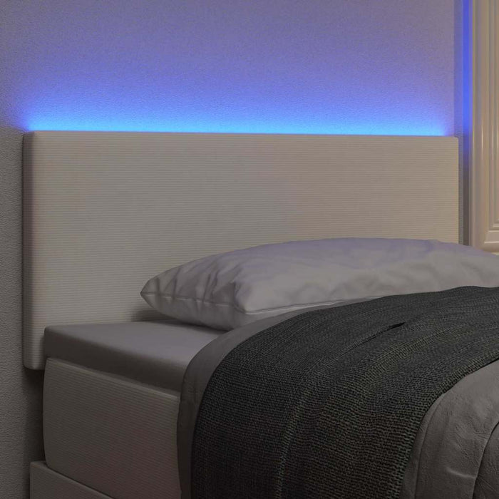 Tăblie LED cu lumini cu bandă LED Manual Crem 100 cm Poliester - WALTI WALTI