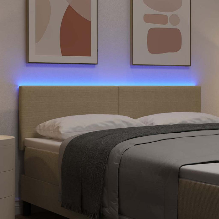 Tăblie LED cu lumini cu bandă LED Gri Verde 144 cm Poliester - WALTI WALTI