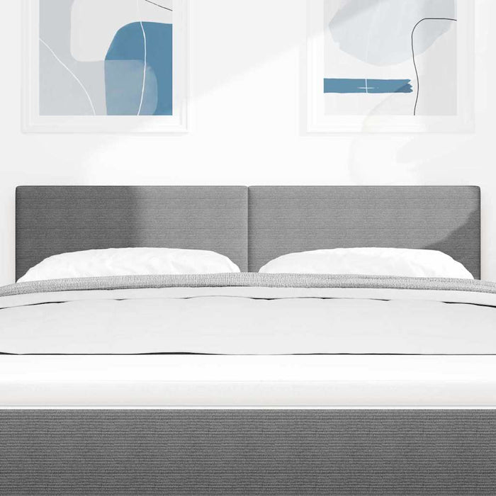 Tăblie LED Manual Gri deschis 160 cm Țesătură din corduroy WALTI