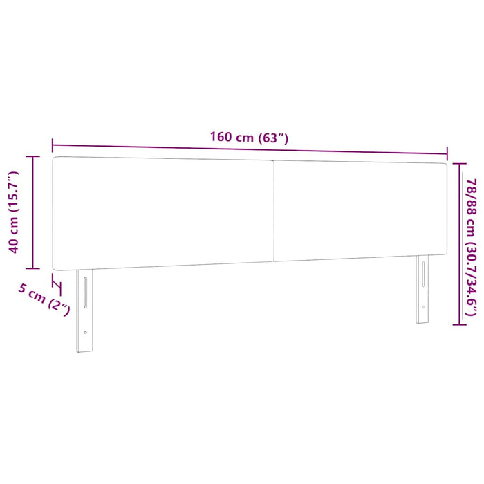 Tăblie LED Manual Gri deschis 160 cm Țesătură din corduroy WALTI