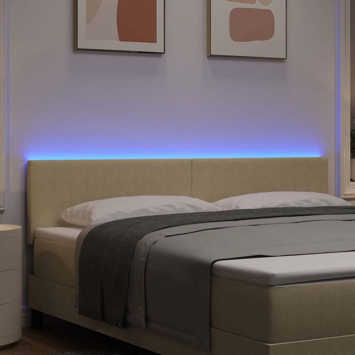 Tăblie LED cu lumini cu bandă LED Gri Verde 180 cm Poliester - WALTI WALTI