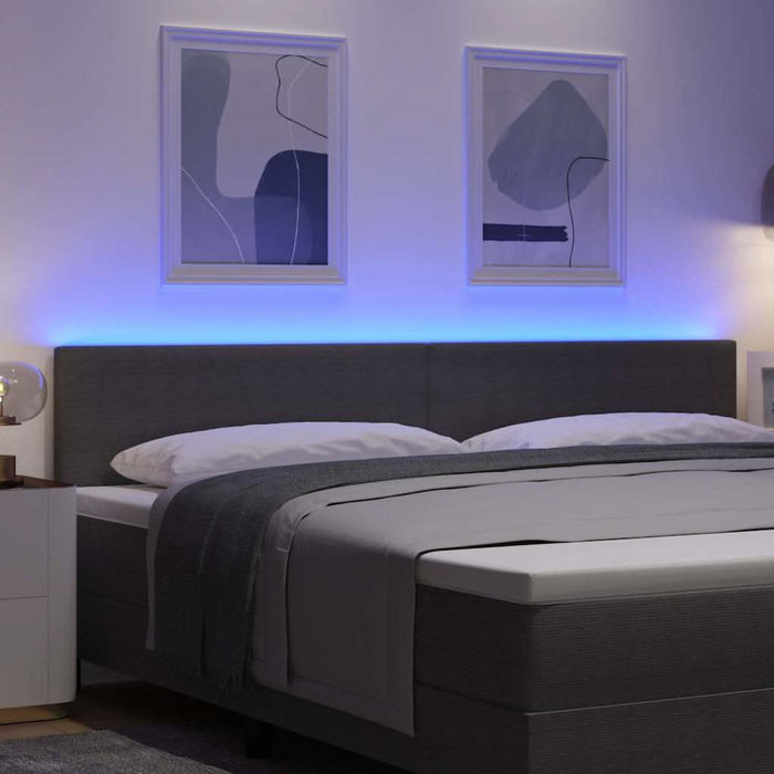 Tăblie LED cu lumini cu bandă LED Gri deschis 200 cm Poliester - WALTI WALTI