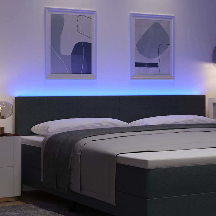 Tăblie LED cu lumini cu bandă LED Gri închis 200 cm Poliester - WALTI WALTI