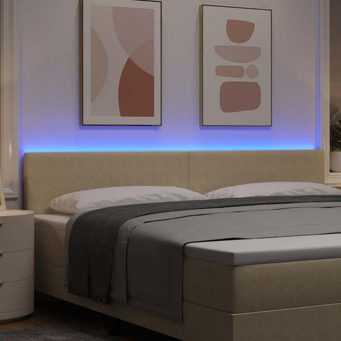 Tăblie LED cu lumini cu bandă LED Gri Verde 200 cm Poliester - WALTI WALTI