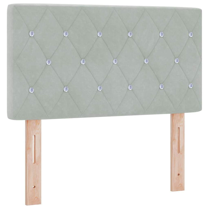 Tăblie LED cu lumini cu bandă LED Gri deschis 80 cm Catifea - WALTI WALTI
