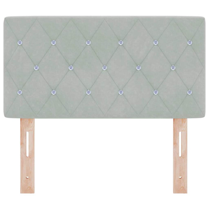 Tăblie LED cu lumini cu bandă LED Gri deschis 80 cm Catifea - WALTI WALTI