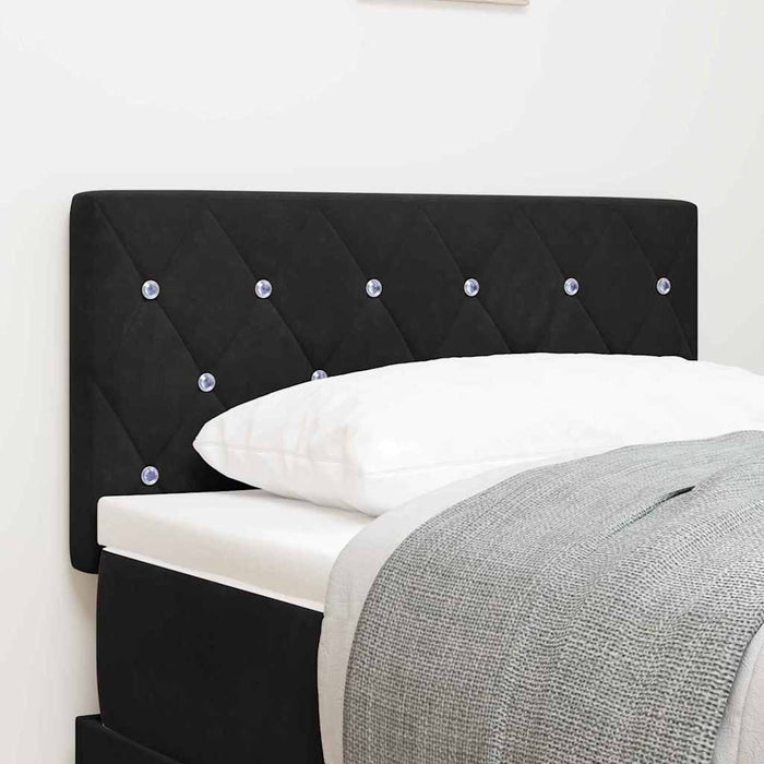 Tăblie LED cu lumini cu bandă LED Argyle Negru 80 cm Catifea - WALTI WALTI