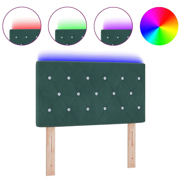 Tăblie LED cu lumini cu bandă LED Verde închis 80 cm Catifea - WALTI WALTI
