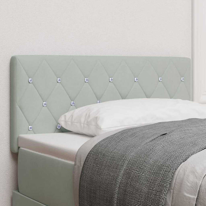 Tăblie LED cu lumini cu bandă LED Gri deschis 90 cm Catifea - WALTI WALTI