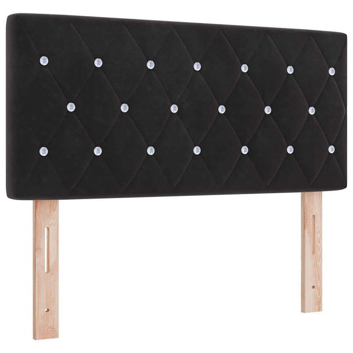 Tăblie LED cu lumini cu bandă LED Argyle Negru 90 cm Catifea - WALTI WALTI