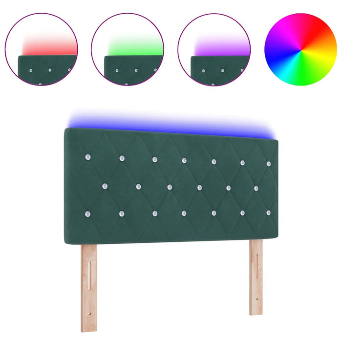 Tăblie LED cu lumini cu bandă LED Verde închis 100 cm Catifea - WALTI WALTI