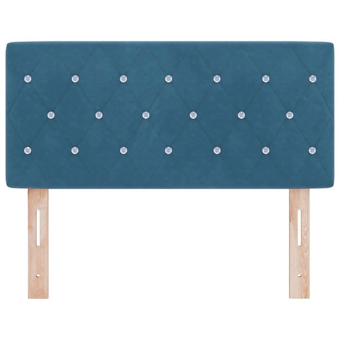 Tăblie LED Argyle cu headboard Albastru închis 100 cm Catifea - WALTI WALTI