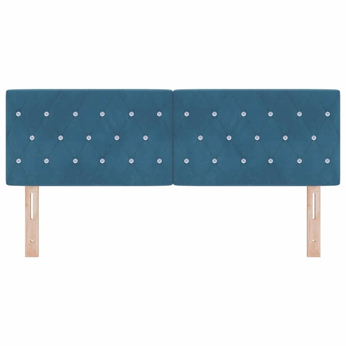 Tăblie LED cu headboard Manual Albastru închis 144 cm Poliester - WALTI WALTI