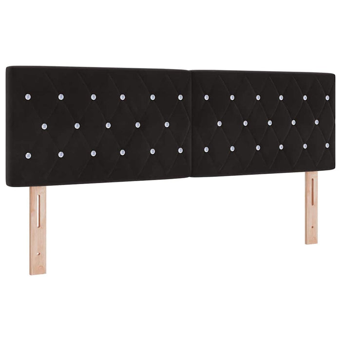 Tăblie LED cu lumini cu bandă LED Argyle Negru 80 cm Catifea - WALTI WALTI